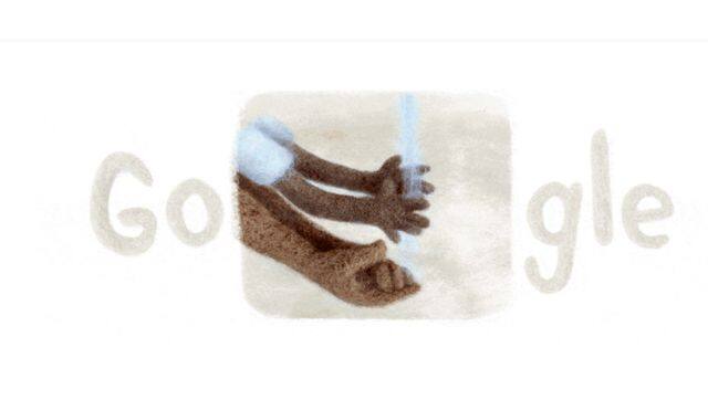 Mother and child wash their hands under a tap. Image: Google.com