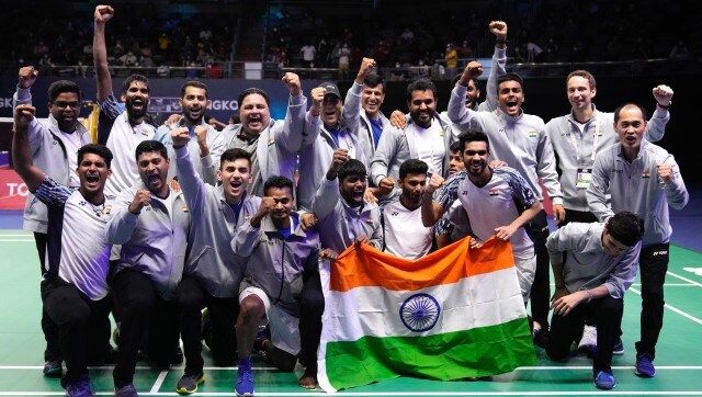 Thomas Cup India win historic gold medal after beating Indonesia in final-Sports News , Firstpost