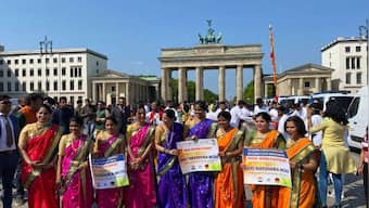 At Berlin's iconic Brandenburg Gate, Indians dance to beat of drums, give grand welcome to PM Modi in Germany
