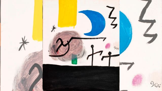 The abstract holds several of Miró’s defining elements that remained constant throughout his career that spanned over five decades.