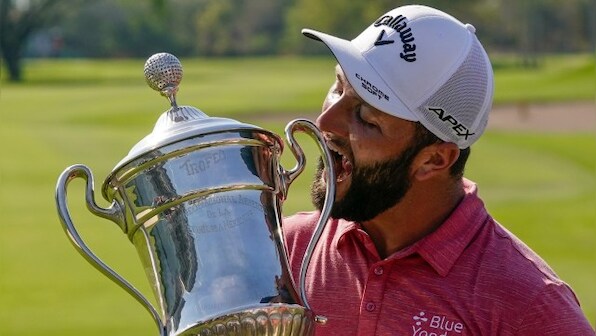 Second-ranked Jon Rahm hangs on to win Mexico Open, first tournament since US Open