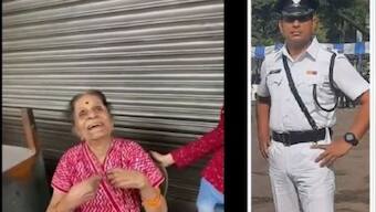 Kolkata: Traffic cop rescues immobile nonagenarian woman from burning building