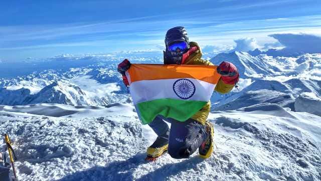 Anurag Nallavelli summited Manaslu last year. Image courtesy Shail Desai