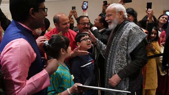 WATCH: PM Modi gets rousing welcome from Indian diaspora in Germany; children sing patriotic song, present portrait, call him their icon