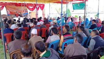 Amid call for shutdown, JKNPF holds political rally in Pulwama