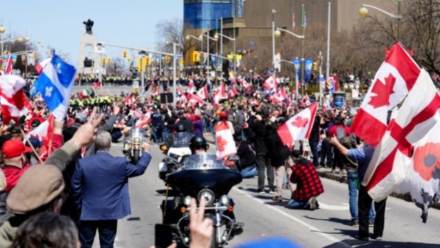 Motorcycles rumble through Canadian capital during the 'Rolling Thunder' protest under police eye Motorcycles rumble through Canadian capital during the 'Rolling Thunder' protest under police eye