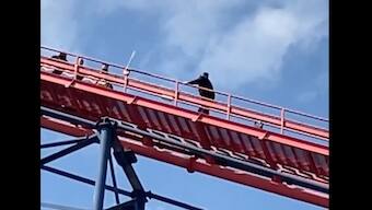 Watch | Rollercoaster in UK gets stuck mid-ride, riders rescued immediately