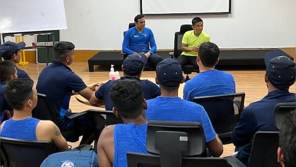 Watch: India men's team football captain Sunil Chhetri flaunts superb fielding skills at NCA