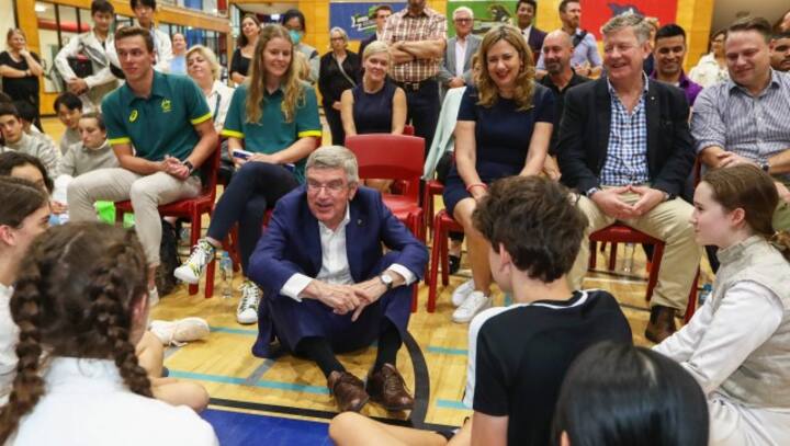 IOC head Thomas Bach in Brisbane for first time since city awarded Olympics