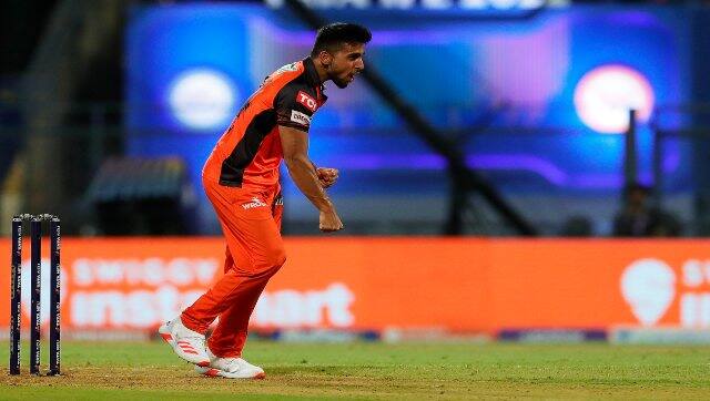 Umran Malik of the Sunrisers Hyderabad. Sportzpics 