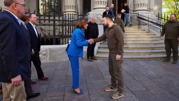 US House Speaker Nancy Pelosi visits Kyiv, meets Ukrainian president Volodymyr Zelenskyy