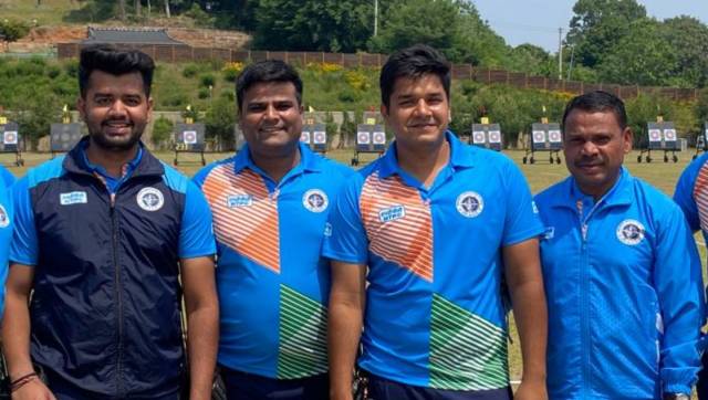 Archery World Cup: Compound men archers stun mighty South Korea to set up gold medal clash; Women's team bags bronze Archery World Cup: Compound men archers stun mighty South Korea to set up gold medal clash; Women's team bags bronze