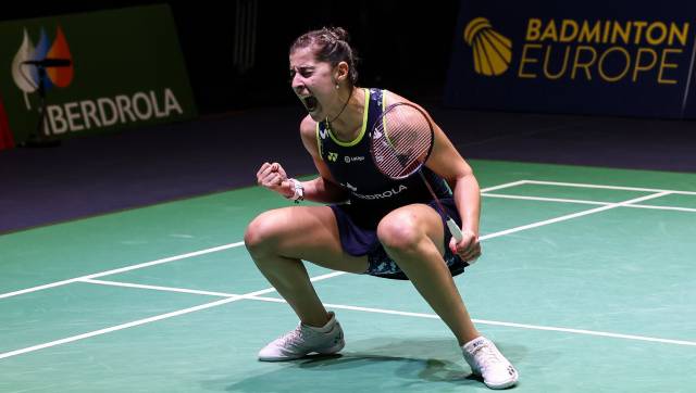Returning Carolina Marin claims 6th European Championships title; Viktor Axelsen wins men's title Returning Carolina Marin claims 6th European Championships title; Viktor Axelsen wins men's title