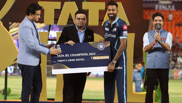 IPL 2022: Gujarat Titans bag Rs 20 crore winner's cheque; full list of award winners and prize money details IPL 2022: Gujarat Titans bag Rs 20 crore winner's cheque; full list of award winners and prize money details