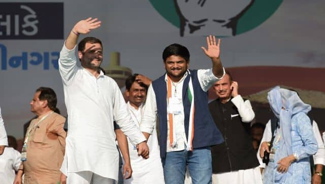 Hardik Patel rose to fame after the Patidar reservation agitation. Senior Congress leader Rahul Gandhi brought him into the party in 2019. AFP