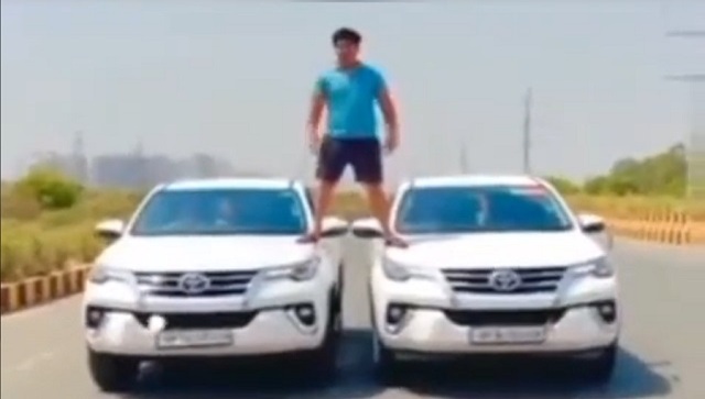 Noida youth arrested for recreating Ajay Devgn’s stunt on busy road, watch video Noida youth arrested for recreating Ajay Devgn’s stunt on busy road, watch video