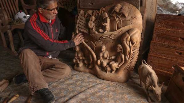 For deaf and mute Mohammad Yousuf Muran in Kashmir, the dying art of woodcraft remains his voice