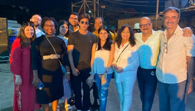 Shah Rukh Khan begins shoot for Rajkumar Hirani's Dunki, looks dapper in black; see picture Shah Rukh Khan begins shoot for Rajkumar Hirani's Dunki, looks dapper in black; see picture