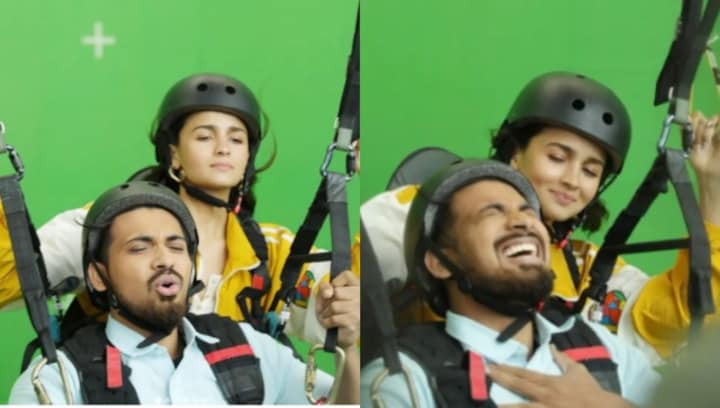 Watch: Alia Bhatt recreates hilarious paragliding video with 'land kara de bhai’ meme guy