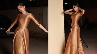 Sobhita Dhulipala looks ethereal in golden body-hugging gown as she promotes Major on Sarkar season 2