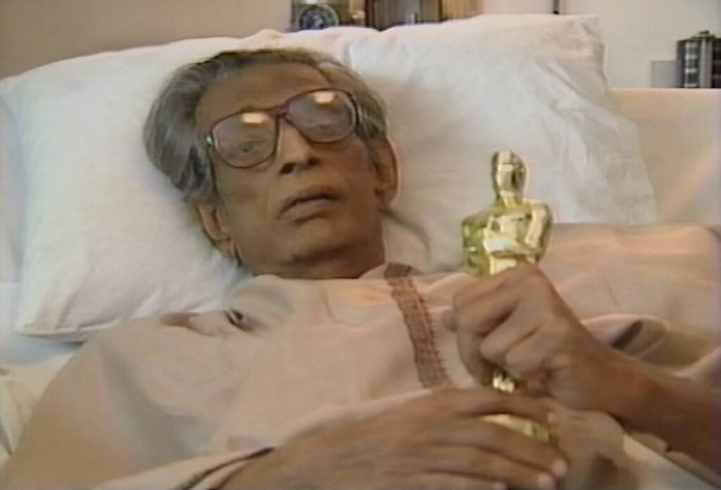 Satyajit Ray giving his acceptance speech