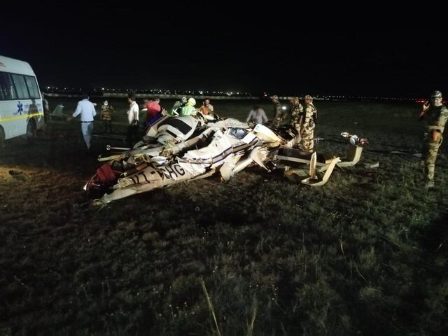 Chhattisgarh: Two pilots killed in state government helicopter crash at Raipur airport Chhattisgarh: Two pilots killed in state government helicopter crash at Raipur airport