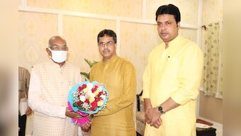Manik Saha takes oath as Tripura chief minister