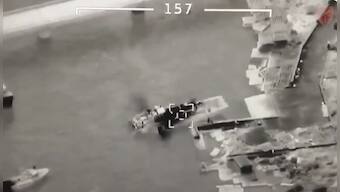 WATCH: Ukraine's Bayraktar TB2 drone destroys Russian landing aircraft near Snake Island