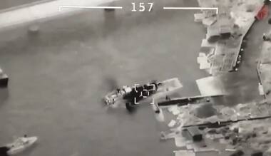 WATCH: Ukraine's Bayraktar TB2 drone destroys Russian landing aircraft near Snake Island