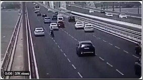 Watch | Man, taxi driver run over after they stop to save bird on Mumbai's sea link road