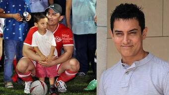 Aamir Khan Enjoys Playing Football With Son Azad Khan In The Mumbai Rains!