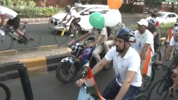 WATCH: On World Bicycle Day 2022, Anurag Thakur launches nationwide cycle rallies programme in Delhi