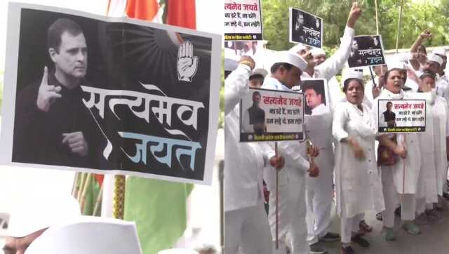 Congress' 'satyagraha' march to ED office in support of Rahul Gandhi halted; Delhi Police detain party workers Congress' 'satyagraha' march to ED office in support of Rahul Gandhi halted; Delhi Police detain party workers