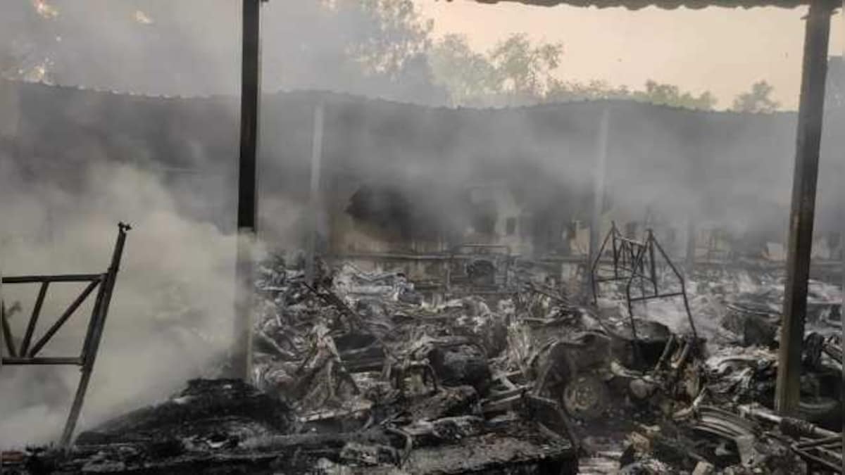 Delhi: Over 90 vehicles burn into ashes as massive fire breaks out at metro parking in Jamia Nagar