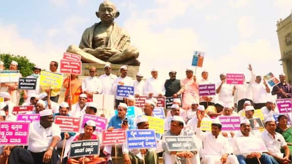 Karnataka: Congress protests against revised textbooks, demands CM Basavaraj Bommai's resignation