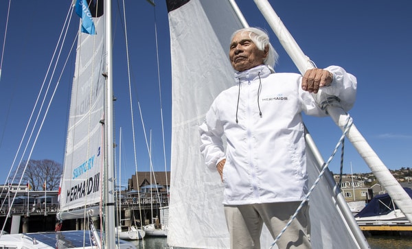 83-year-old Japanese sailor becomes oldest man to cross Pacific Ocean without any stops 83-year-old Japanese sailor becomes oldest man to cross Pacific Ocean without any stops