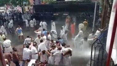 Congress activists clash with police across Kerala demanding CM Pinarayi Vijayan's resignation
