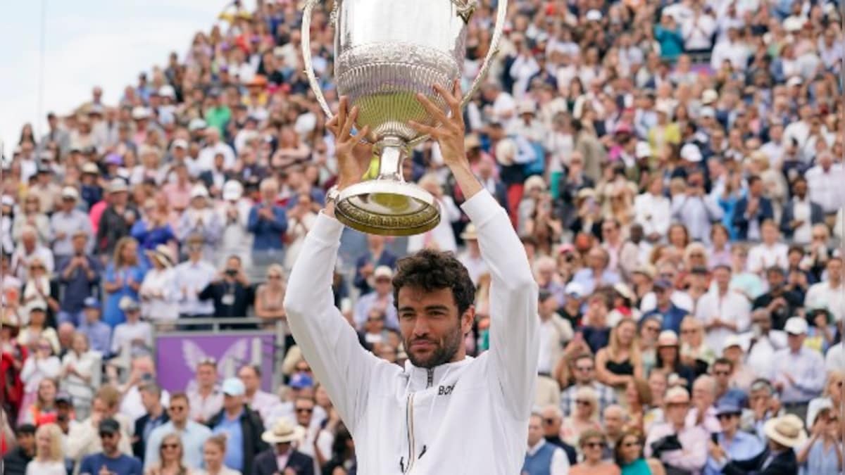 Queen's Club Championships: Matteo Berrettini beats Filip Krajinovic in straight sets to retain title