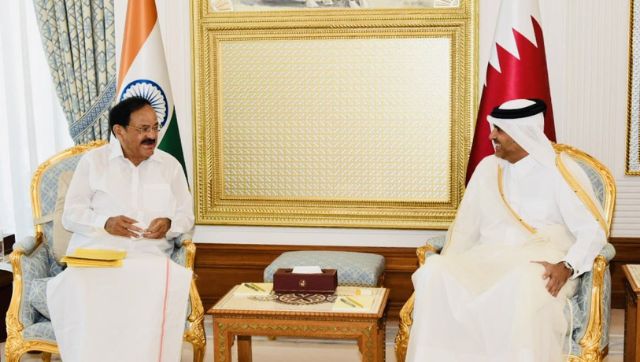 VP Naidu holds delegation level talks with Qatar PM VP Naidu holds delegation level talks with Qatar PM