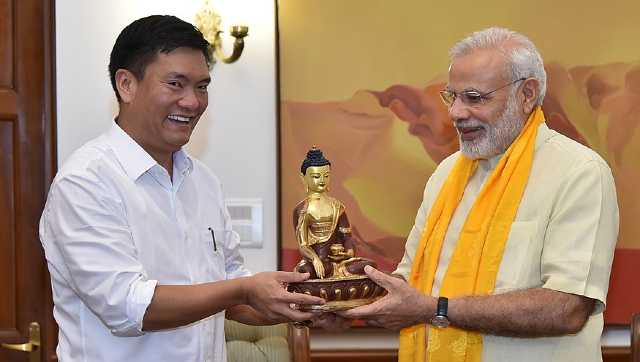 (File) Chief Minister of Arunachal Pradesh, Pema Khandu calls on Prime Minister Narendra Modi in New Delhi. Image courtesy PIB 