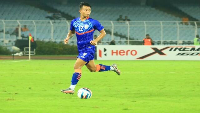 Naorem Roshan Singh at play during the match. Twitter/@IndianFootball