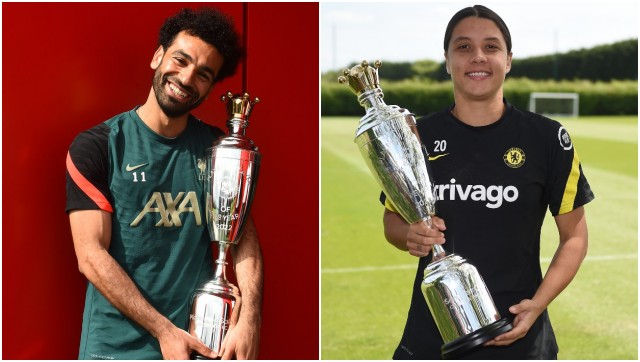 Mohamed Salah, Sam Kerr complete English football awards double Mohamed Salah, Sam Kerr complete English football awards double