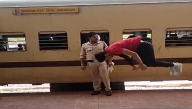 Watch: Digital creator stuns onlookers with crazy backflips on railway platform