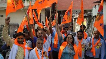 Prophet Muhammad Row: VHP, Bajrang Dal demonstrate in Delhi against violent protest