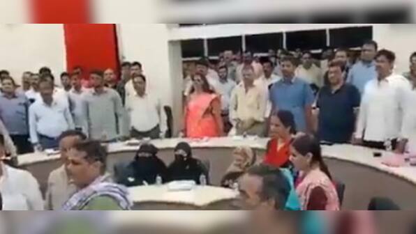 Insult to National Song in UP's municipal council meeting as burqa-clad women remain seated as song plays
