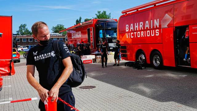 Danish police raids Tour de France Team Bahrain hotel Danish police raids Tour de France Team Bahrain hotel