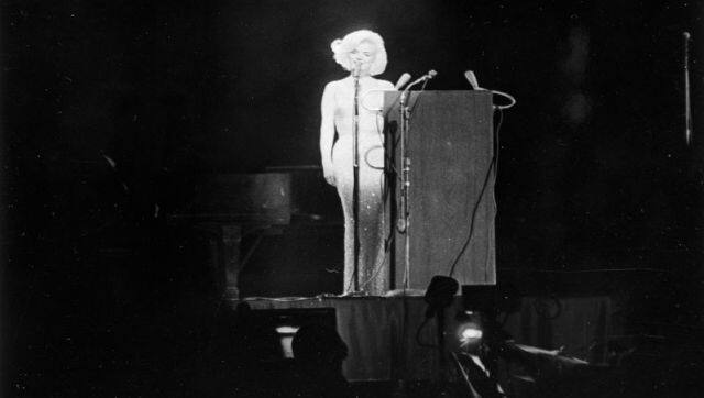 The provocative dress and the song Marilyn Monroe sang for JFK triggered rumours that the two were having an affair. Image Courtesy: JFK Library Archives 