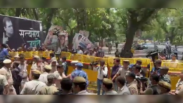 'BJP's private militia': Congress slams Delhi Police for entering its HQ as Rahul Gandhi appears before ED