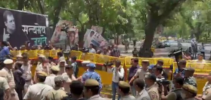 'BJP's private militia': Congress slams Delhi Police for entering its HQ as Rahul Gandhi appears before ED