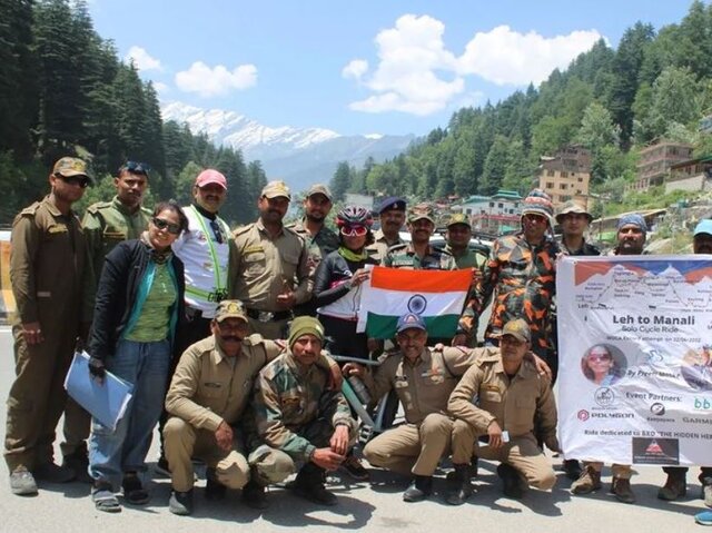 Preeti Maske becomes first woman to cycle from Leh to Manali in 55 hours, creates world record Preeti Maske becomes first woman to cycle from Leh to Manali in 55 hours, creates world record